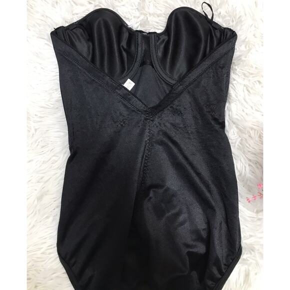 Vtg 2002 Y2k Victorias Secret Bodysuit Girdle BODY SLIMMING Shaper Black 34B/SM - Picture 6 of 8